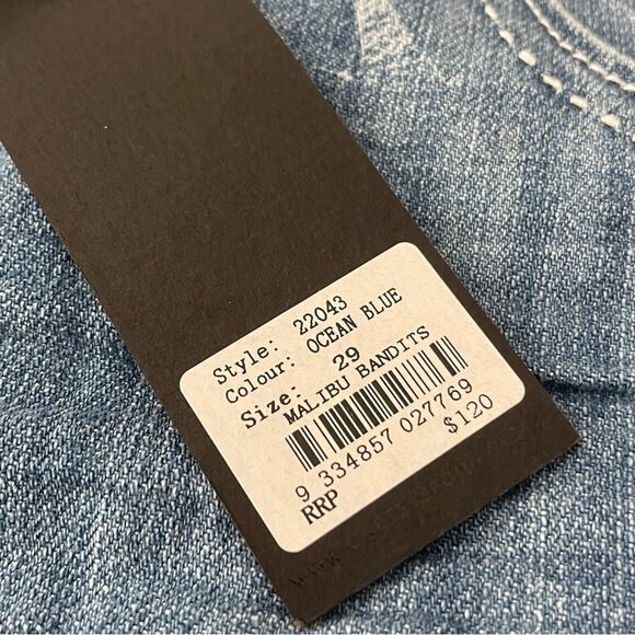 NWT One teaspoon Bandits Low Waist Denim Shorts - Malibu Blue size 29 - Picture 7 of 15